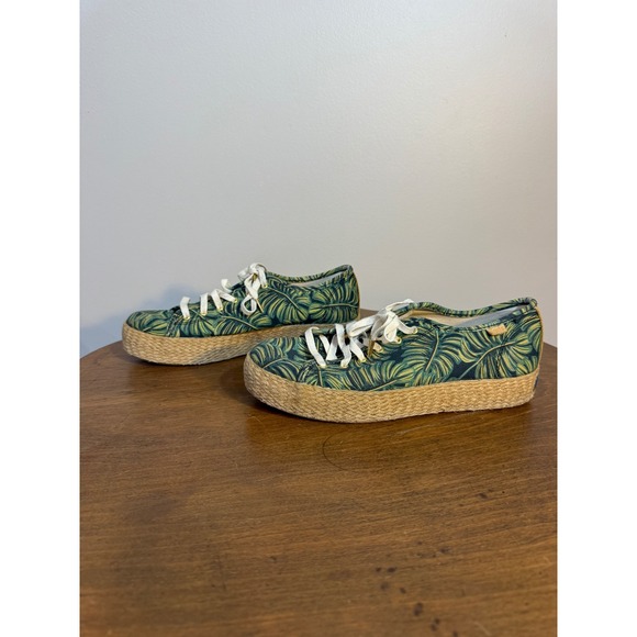 Keds Rifle Paper Co Tropical Leaf Espadrille Sneakers Women's Size‎ 7.5 - Picture 3 of 6